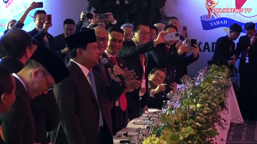 Momen Prabowo Nyanyikan Lagu Daerah Maluku O Ulate di Beijing