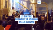 Espagne : des manifestants exigent la démission du président de la région de Valence
