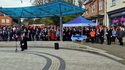 Kettering Remembrance Sunday parade in Market Place
