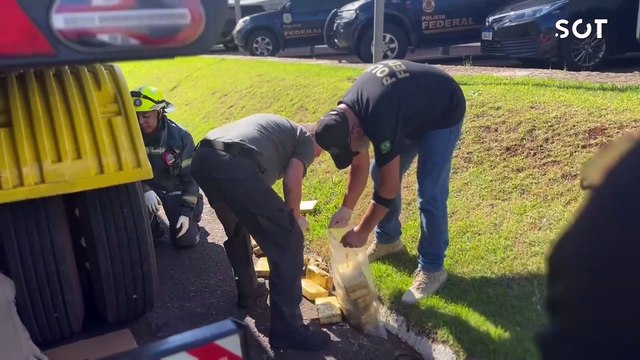 Em ação conjunta, PRF apreende 94 quilos de cocaína dentro de eixos de caminhão em Céu Azul