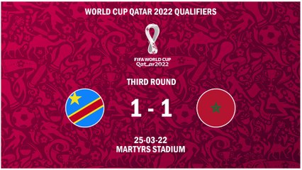🇨🇩RDC 1-1 MAR🇲🇦 / World Cup 2022 Africa Qualifiers / Third Round - First Leg