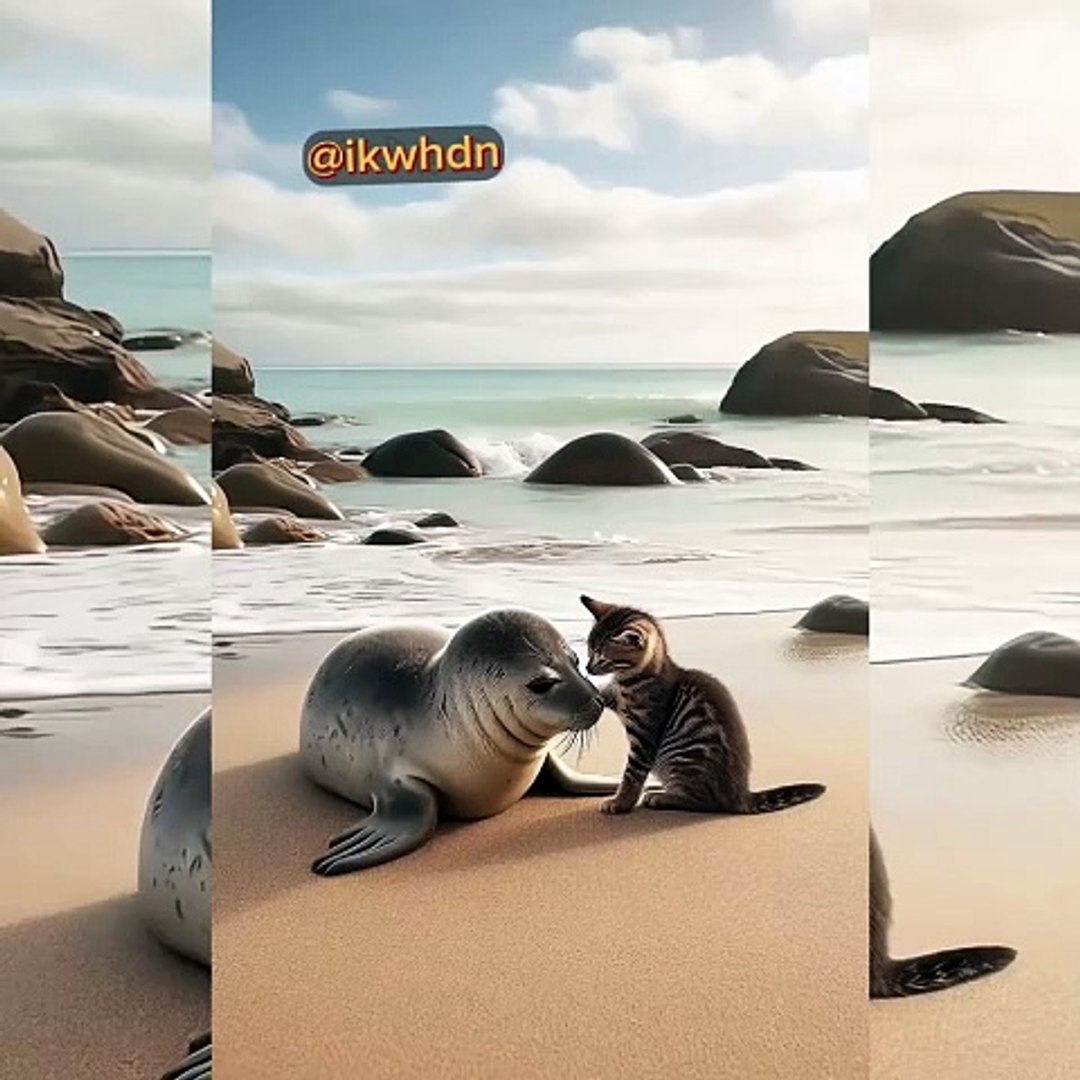 ⁣Seals & Cat