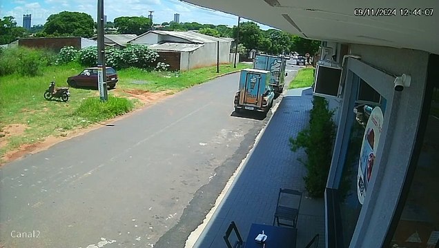 Câmeras de segurança flagram acidente que deixa duas mulheres feridas em Umuarama