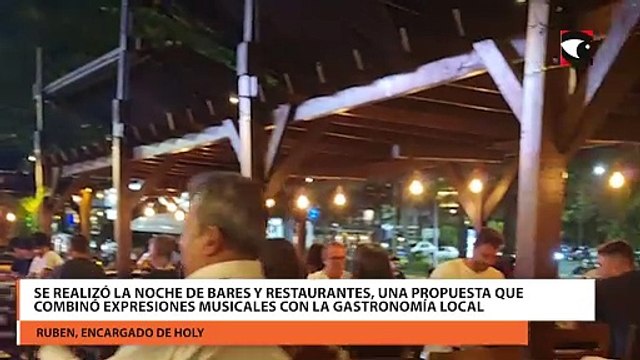 Se realizó la Noche de Bares y Restaurantes, una propuesta que combinó expresiones musicales con la gastronomía local