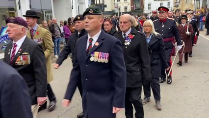 Monmouth's Remembrance Day parade gets underway from Agincourt Square