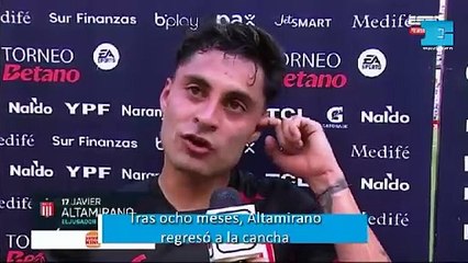 Tras ocho meses, Javier Altamirano regresó a la cancha