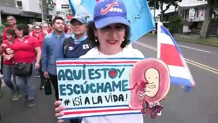 Marcha en Costa Rica contra el aborto por demanda a El Salvador en Corte IDH