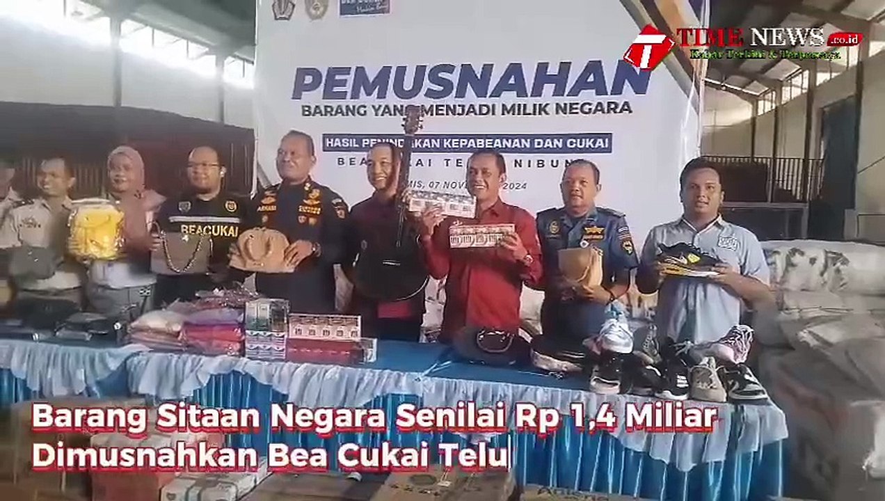 Barang Sitaan Negara Senilai Rp 1,4 Miliar Dimusnahkan Bea Cukai Teluk Nibung