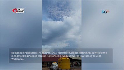 TNI AL Dan SAR Gabungan Terus Evakuasi Warga Terdampak Letusan Gunung Lewotobi Laki-Laki