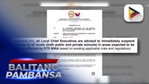 DILG, nilinaw na nasa pagpapasya ng LGUs ang pagdedeklara ng kanselasyon ng klase sa kanilang lugar