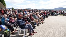 Controversial protest against stadium at Macquarie Point held on eve of Remembrance Day