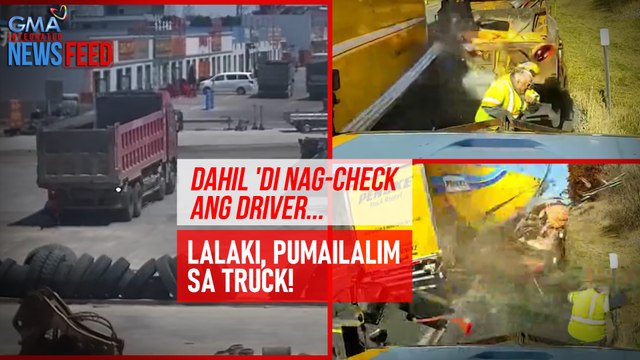Dahil 'di nag-check ang driver… Lalaki, pumailalim sa truck! | GMA Integrated Newsfeed