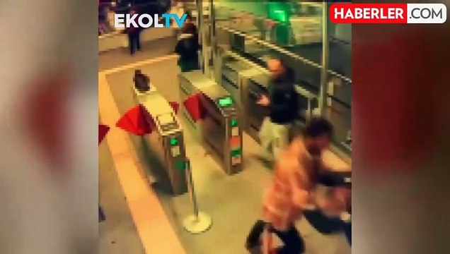 Marmaray istasyonunda güvenlik görevlisi çevredekileri rahatsız eden alkollü yolcuyu vurdu
