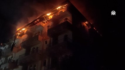 Yozgat'ta apartman çatısında yangın