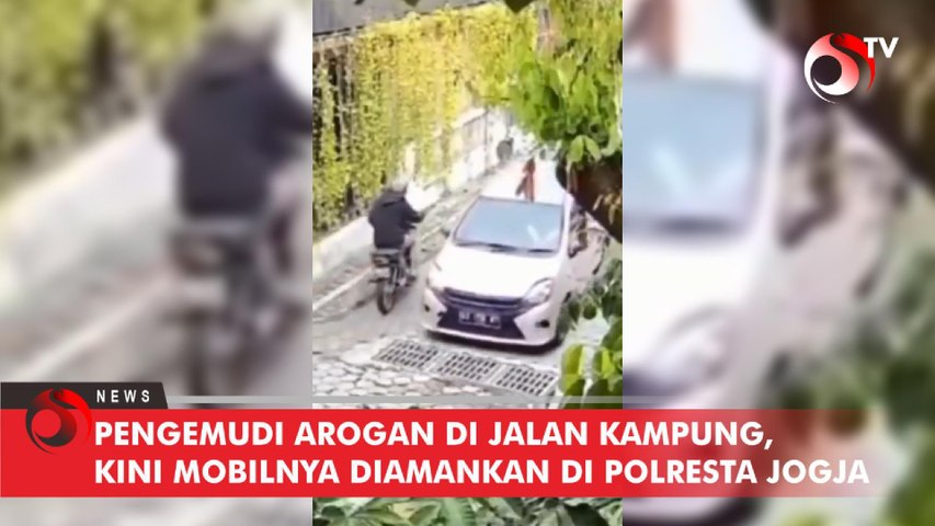 Pengemudi Arogan di Jalan Kampung, Kini Mobilnya Sudah Diamankan di Polresta Jogja