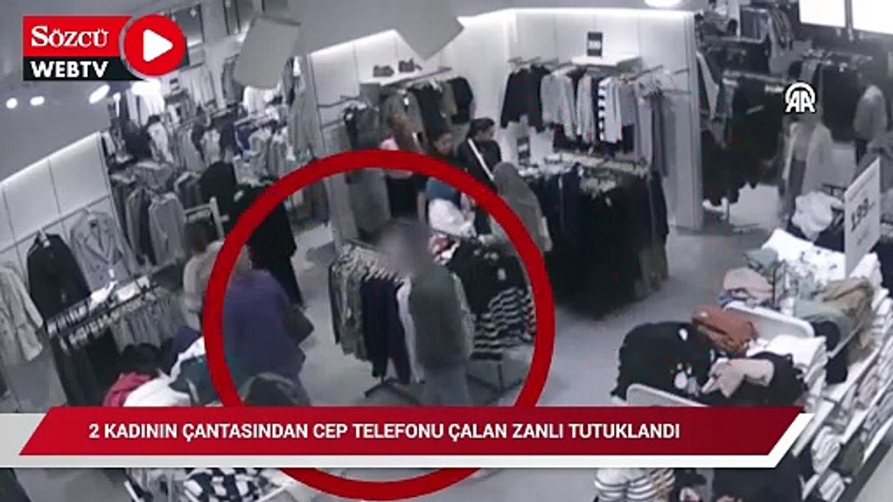 2 kadının çantasından cep telefonu çalan zanlı tutuklandı