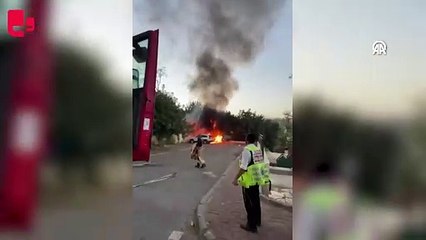 İsrail'in önleyici füze parçaları Batı Kudüs'te yangına neden oldu