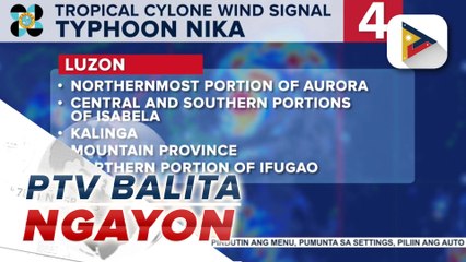 Bagyong #NikaPH, nagpapaulan sa Cordillera, ilang lugar nasa ilalim ng Signal No. 4