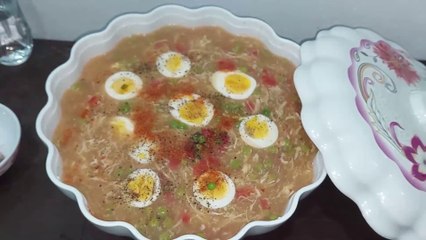 Hot and spicy Chicken vegetable mix soup by Simple Khanay