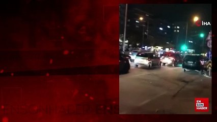 Bursa'da trafiği felç eden asker eğlencesi