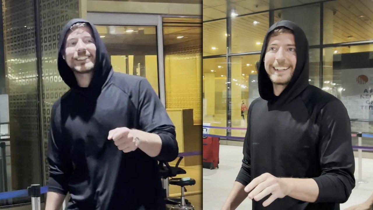 American Youtuber Mr. Beast Snapped At The Mumbai Airport - video ...