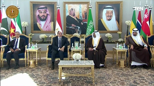 شاهد لحظة وصول الرئيس السيسي إلى المملكة العربية السعودية للمشاركة في القمة العربية الإسلامية