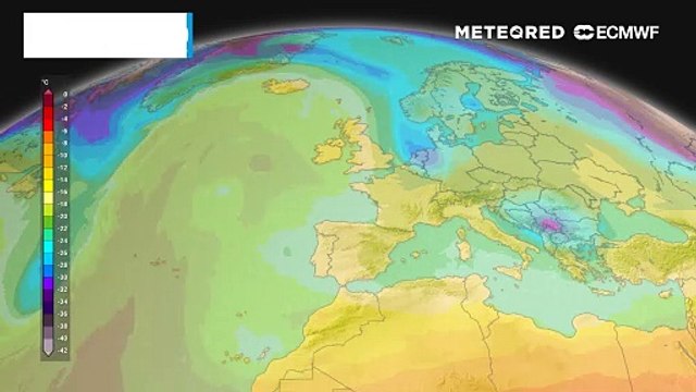 Nucleo di aria di estrazione polare marittima in discesa sull'Italia