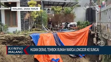 Hujan Deras, Tembok Rumah Warga Longsor