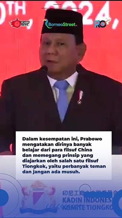 Momen Prabowo Ucapkan Pepatah dalam Bahasa Tiongkok