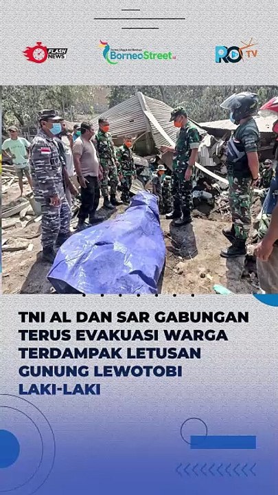 TNI AL Dan SAR Gabungan Terus Evakuasi Warga Terdampak Letusan Gunung Lewotobi Laki-Laki