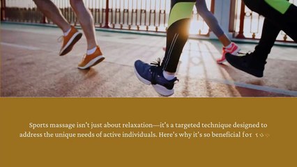 How Sports Massage Supports Runners' Performance and Recovery