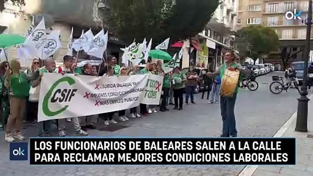 Los funcionarios de Baleares salen a la calle para reclamar mejores condiciones laborales
