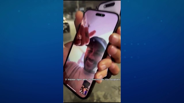 Neymar faz chamada de vídeo parabenizando Sub-17 do Santos campeão paulista