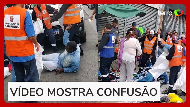 Ambulante senegalês é agredido e derrubado em confusão com agentes da prefeitura de SP