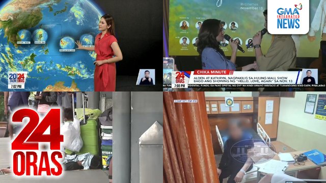 24 Oras: (Part 2) 3 bagyo sa loob ng 1 linggo; Sagot ni VP Duterte sa 'di pagdalo ng OVP officials sa House hearing; Lagay ni Quiboloy sa ospital; Huling mall show nina Alden at Kathryn bago ang Hello, Love, Again sa sinehan, atbp.