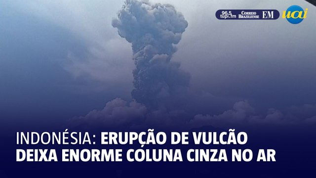 Nova erupção em vulcão na Indonésia lança enorme coluna de cinzas