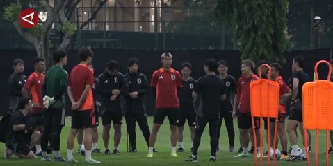 Latihan perdana timnas Jepang di Indonesia hanya diikuti enam pemain