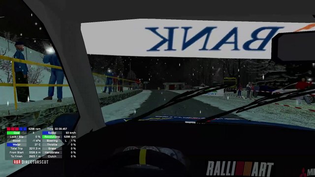 Richard Burns Rally: Odry snow Night II in a Mitsubishi Lancer Evo II GrpA (XBox Controller)
