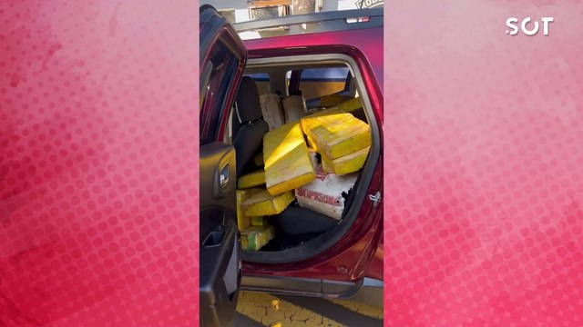 BPRv apreende mais de 800 kg de maconha em veículo furtado na PR-586 em Santa Tereza do Oeste