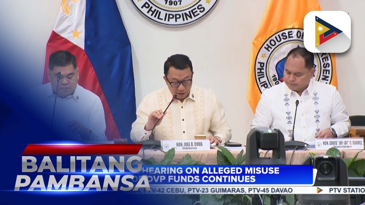 House hearing on alleged misuse of OVP funds continues