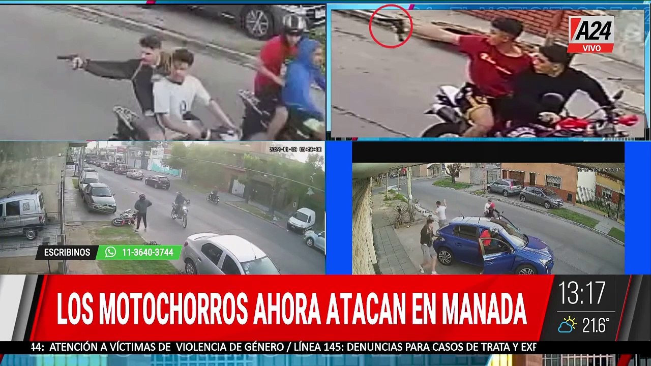 🔴SAN JUSTO: VIOLENTOS ROBOS MOTOCHORROS EN ATAQUES PIRAÑAS