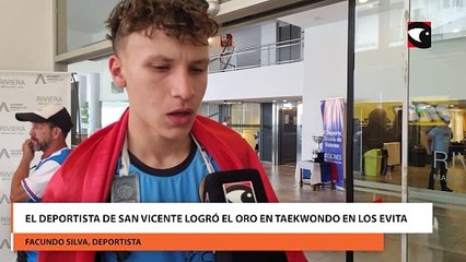 El deportista de San Vicente logró el oro en taekwondo en los Evita