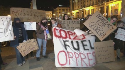 Greta Thunberg joins protest actions in Tbilisi
