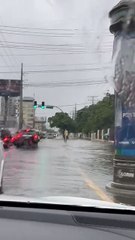 ¡Inundadas! Así están las calles del Distrito Nacional