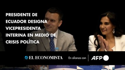Presidente de Ecuador designa vicepresidenta interina en medio de crisis política