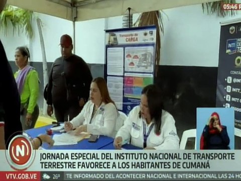 INTT realiza operativo especial de renovación y registros de documentos en el estado Sucre