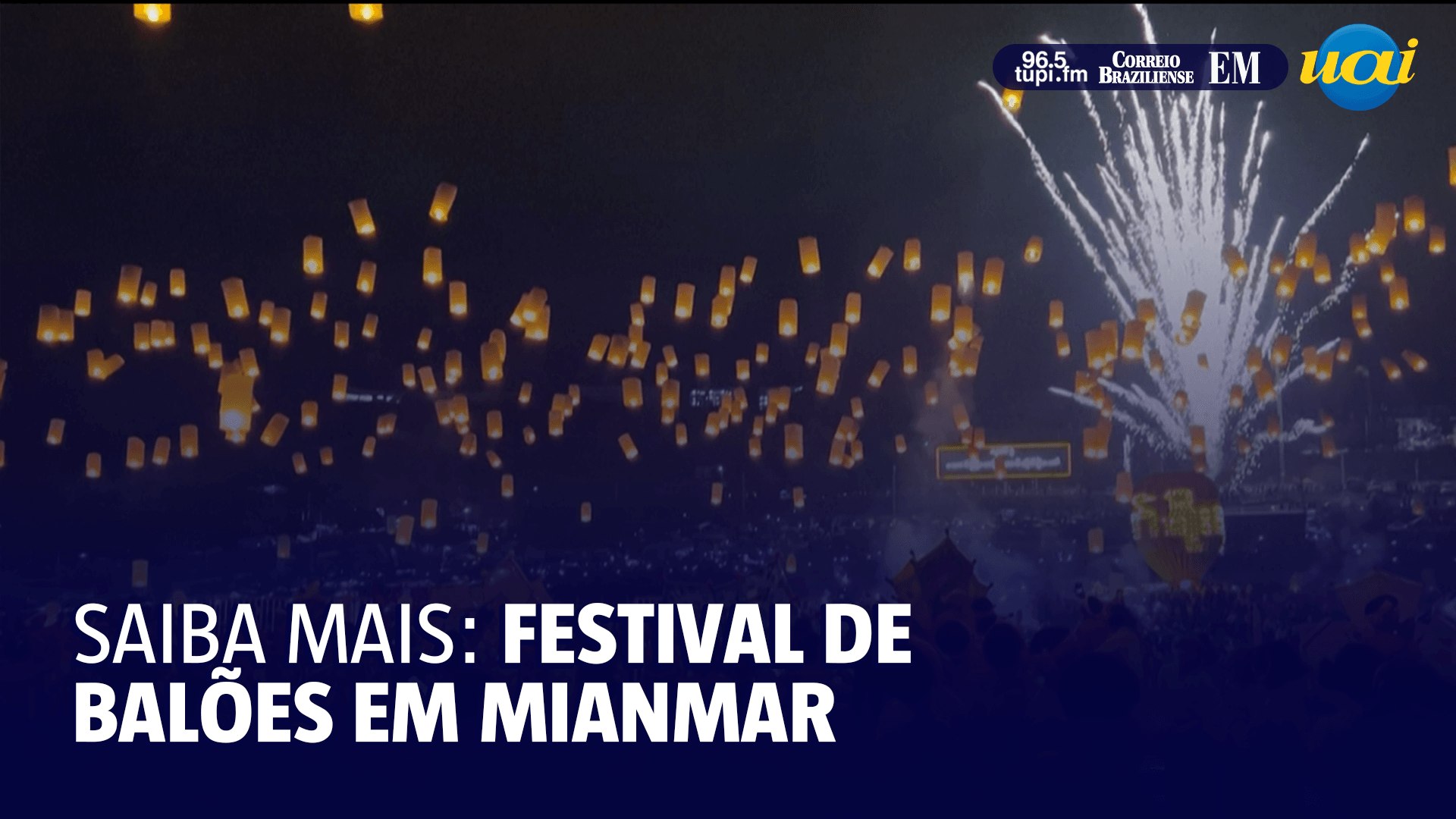 Milhares aproveitam festival de balões em Mianmar