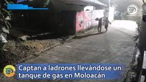 Captan a ladrones llevándose un tanque de gas en Moloacán, vecinos advierten tomar justicia por mano propia