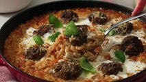 Meatball Parm Orzo Is Comfort Food You Don't Have To Eat With Your Hands