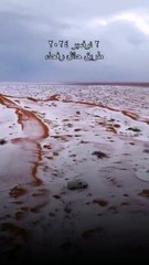 Nevó por primera vez en el desierto de Arabia Saudita